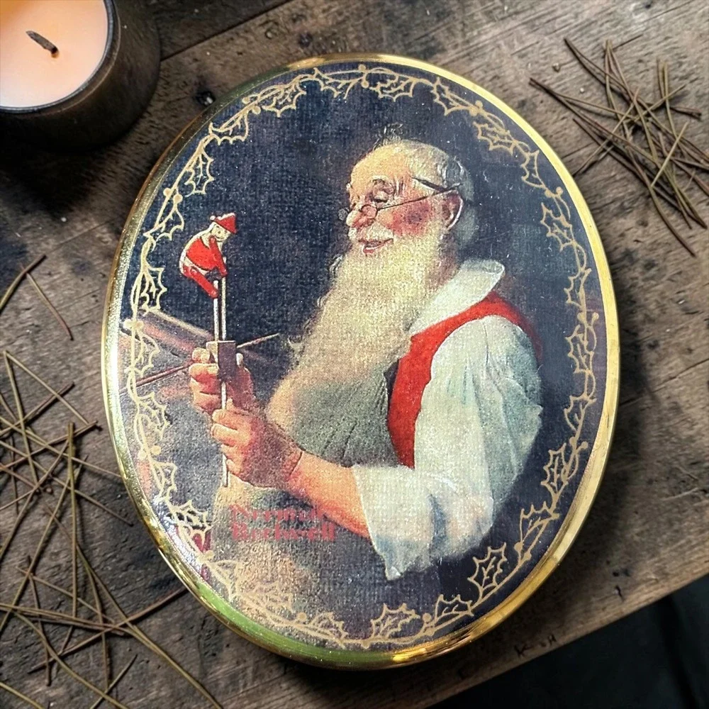 Norman Rockwell Santa's Workshop Musical Trinket Box 1997 Limited Edition 5886A